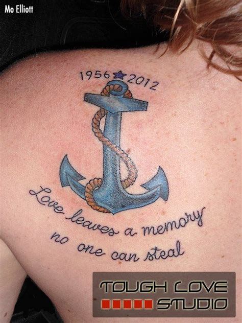 Anchor Memorial Tattoo Love Leaves A Memory No One Can