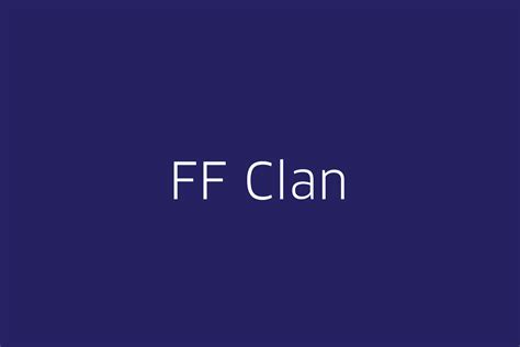 ff clan fonts shmonts