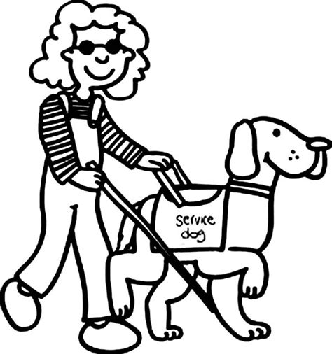 beautiful girl  disability walking  dog coloring page kids