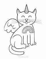 Caticorn Coloringpagesonly sketch template