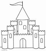 Castle Coloring Pages Simple Kids Printable sketch template