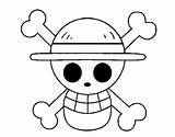 Luffy Colorare Bandera Dibujos Paglia Disegni Bandiera Colorear Sombrero Anime Paja Capello Bandeira Palha Cappello Chapeau Pirati Palla Barret Chapéu sketch template