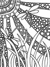 Coloring Pages Abstract Spiral Dragonfly Kids Colouring Doodle Color Patterns Adult Printable Doodles Mosaic Print Books Zentangle Para Butterflies Butterfly sketch template