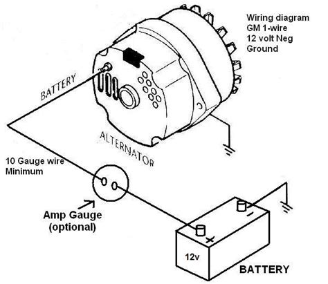 gm alternator wiring diagram  wire