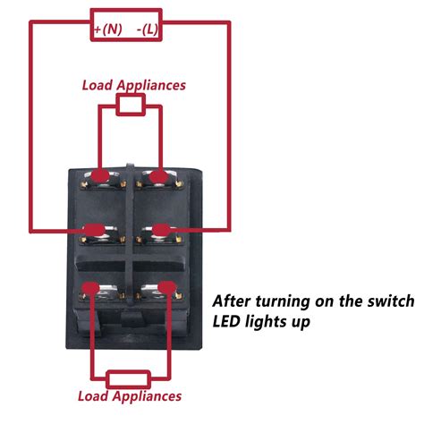 pin illuminated rocker switch wiring diagram  wiring   pin lighted rocker switch