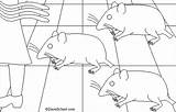 Mice Blind Three Enchantedlearning Rhymes Rhyme sketch template