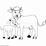 Cow Calf Coloring Pages Getcolorings sketch template