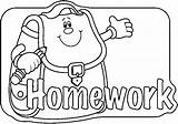 Homework Pages Coloring Sign Center Signs Album Classroom Archive Clipart Choose Board Clip School sketch template