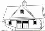 Coloring Roof Designlooter Stucco Barn sketch template
