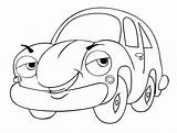 Coloring Cartoon Car sketch template