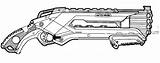 Nerf Colorare Blaster Pistola sketch template