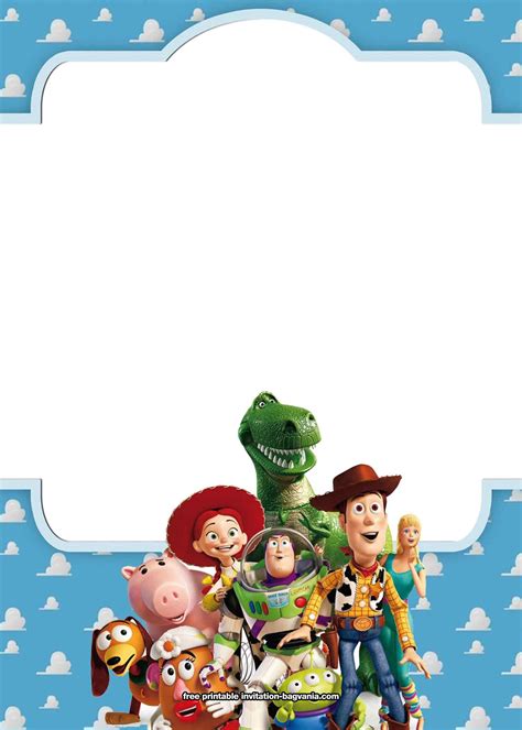 blank toy story invitations template