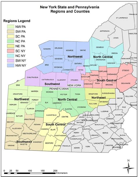 york state map  county lines time zones map
