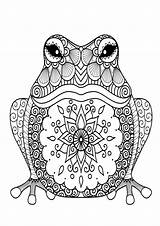 Coloring Frog Mindfulness Animal Pages Mandala Adult Animals Sheets Choose Board Mandalas Book sketch template