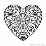 Heart Coloring Pages Shape Colouring Valentine sketch template