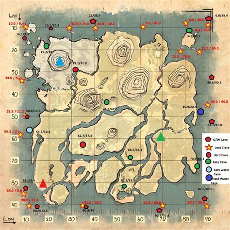 Image Result For Ark The Island Map Caves Ark Survival Evolved Game