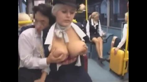 huge tits grope in public transportation