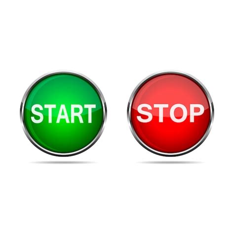 premium vector  start  stop buttons illustration