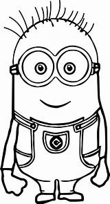 Minion Coloring Pages Cute Basic Color Kids Minions Drawing Wecoloringpage Bookmarks Para Colorear Cartoon Birthday Book Sheets Fun Printable Print sketch template