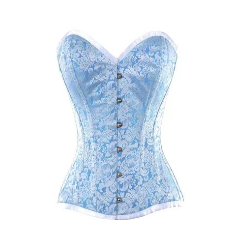 super cute light blue overbust corset