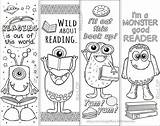 Bookmarks Coloring Book Cute Monster Kids Reading Markers Books Boy Printable Bookmark Template Boys Print Pages Doodle Etsy Set Drawings sketch template