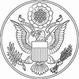 Seal Coloring Pages States United Great Symbols Dc Washington Tattoo Logo Presidential Printable Presidents American Usa Army Drawing Colouring Kids sketch template