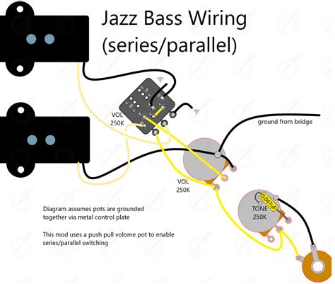 jazz bass wiring series parallel  string supplies