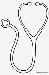 Stethoscope Doctors Estetoscopio Tekening Pngkey Clipground sketch template