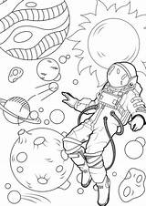 Coloring Espacial Indie Astronaut Weltraum Colorare Inclasificable Erwachsene Ausmalen Adultos Malbuch Disegni Adulti Inclassables Galaxie Justcolor Weltall Muller Malvorlagen Astronauta sketch template