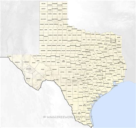 physical map  texas
