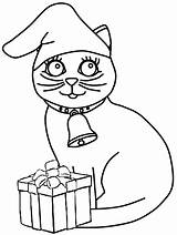 Coloring Christmas Cat Pages Animal Printable Print Color Book Colouring Kids Colorings Coloringpagebook Animals Pdf Easily Getdrawings Getcolorings Popular Advertisement sketch template