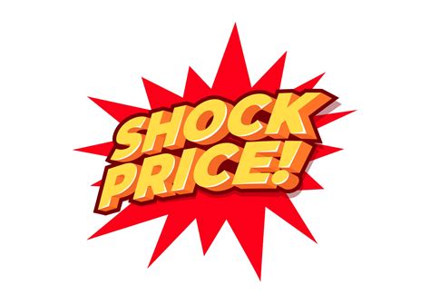 shock price sale tag poster design template discount isolated sticker vector  vector