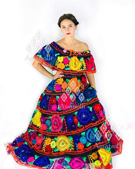 Traje Típico Mexicano Para Baile Folklórico De Chiapas