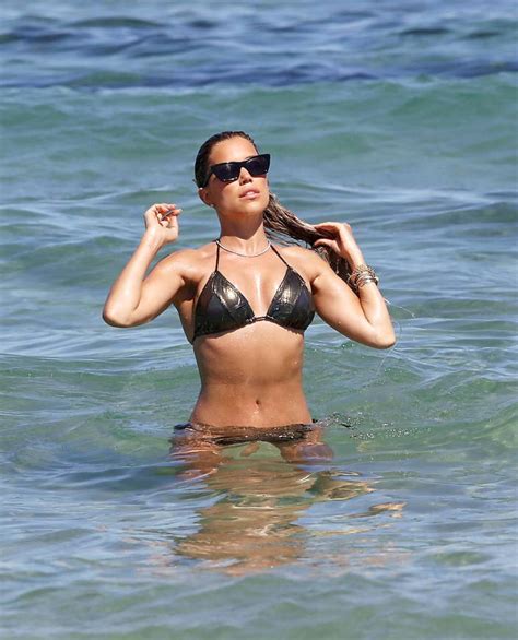 Sylvie Meis Sexy Boobs In Bikini On The Beach In Saint