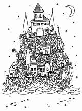 Village Coloring Pages Hill Architecture Adults Living Adult Printable Colouring Doodle Color Kids Nggallery Choose Board sketch template