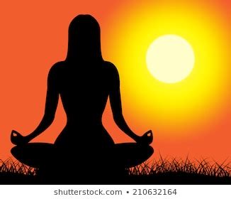 yoga pose meaning meditation calm zen stock illustration