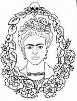 Frida Kahlo Coloring Pages Para Kids Drawing Printable Pinturas Pintar Color Imprimir Colorir Dibujos Desenhos Books La Outline Kunst Viva sketch template