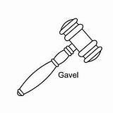 Gavel Template Coloring sketch template