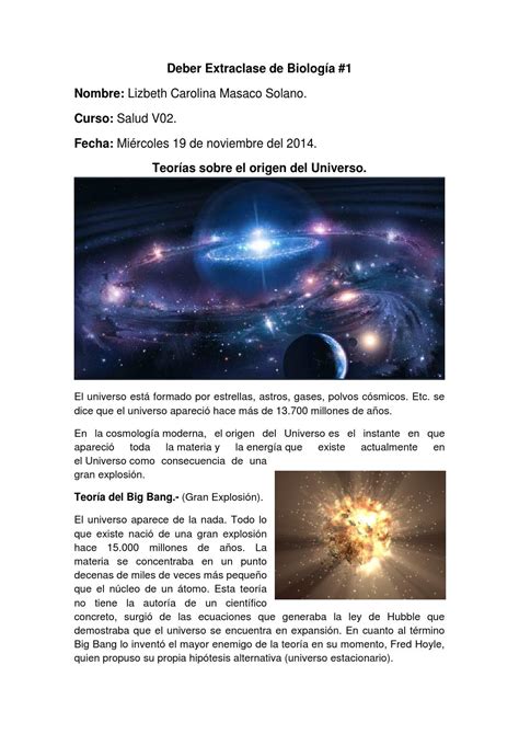 teorías sobre el origen del universo by lizbeth masaco issuu