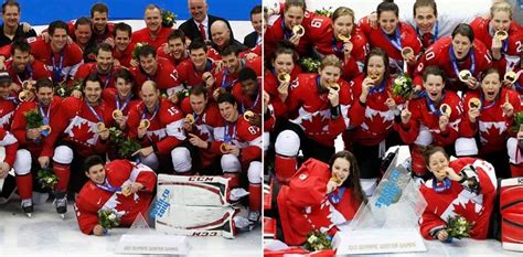 awesome way to go canada gold medals in men s and women s hockey