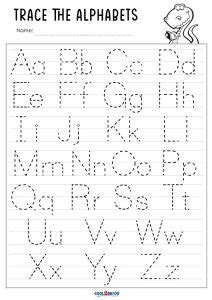 printable letter alphabet tracing worksheets