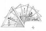 Pavilion Futuristic Pavillion Triangles sketch template