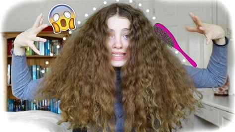 brush  thick curly hair youtube