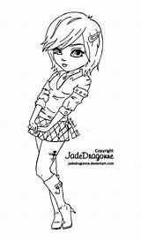 Coloring Pages Sexy Skirt Boots Jadedragonne Lineart Deviantart Choose Board sketch template