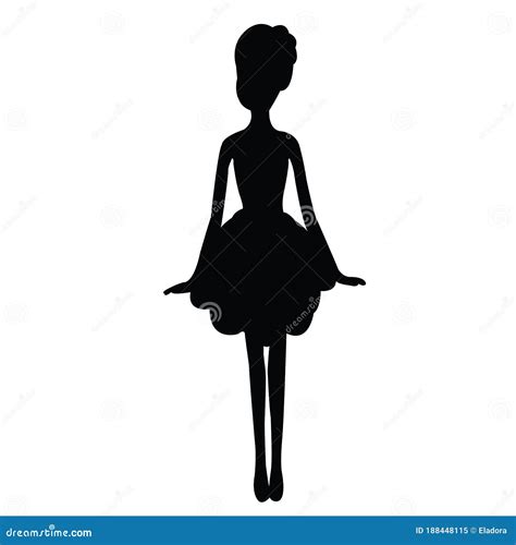 baby doll toy object silhouette vector stock vector illustration