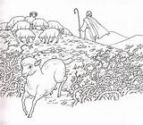 Lost Sheep Coloring Jesus Bible Shepherd Pages Parable Matthew Good Parables Luke Lessons Puzzle Kids Story sketch template