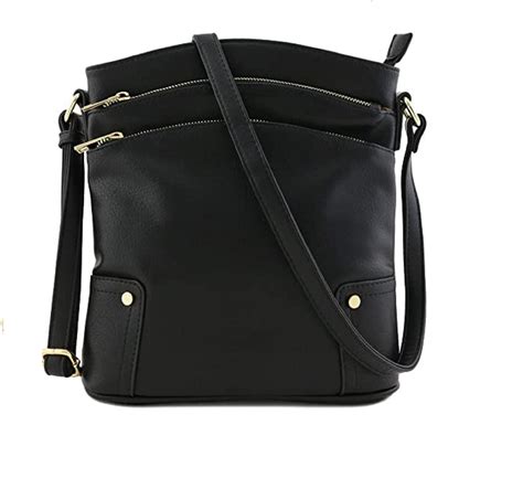 black leather crossbody bag black leather crossbody purse etsy