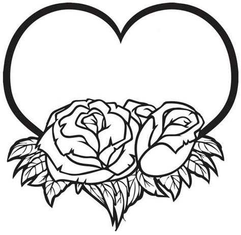 enjoy  hearts  roses coloring pages related  love