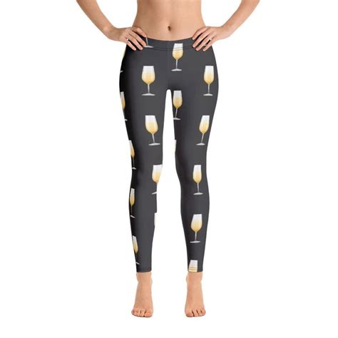 Champagne Print Glasses Leggings Cheers Glass Bubbles Drinking Classy