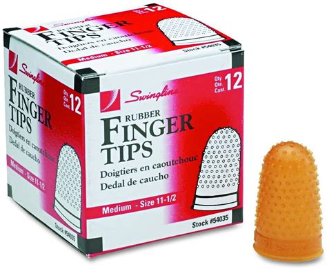 swingline rubber finger tips size   medium box